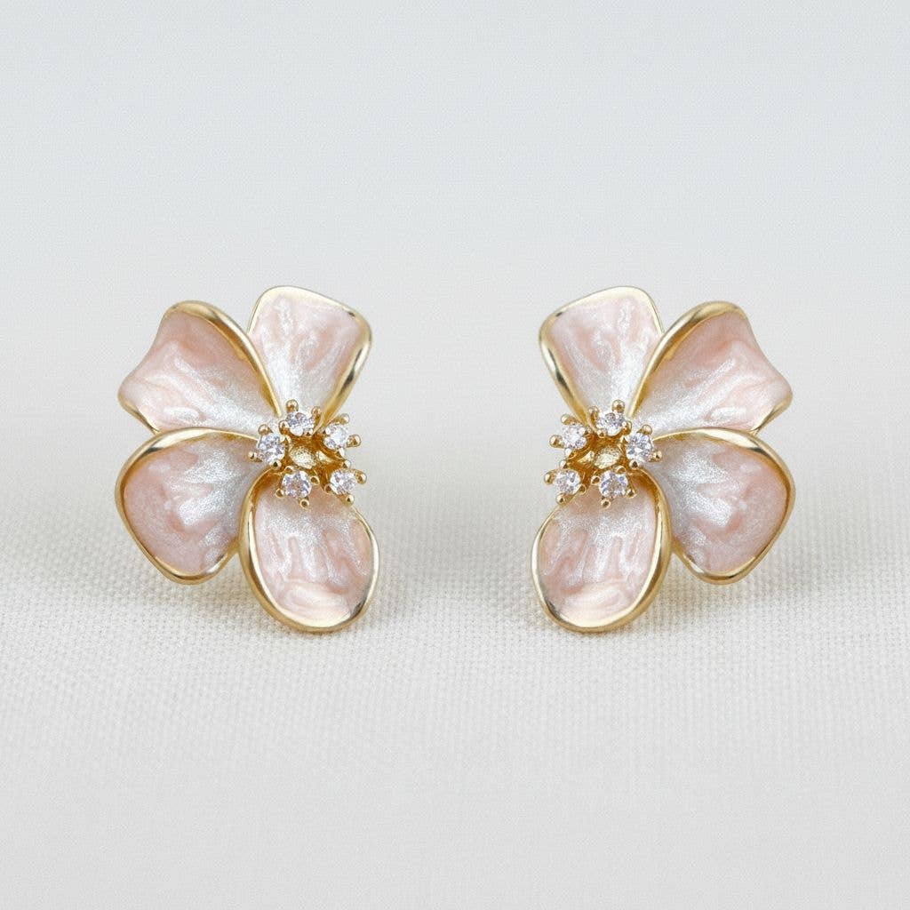 Rosé Petal Earrings