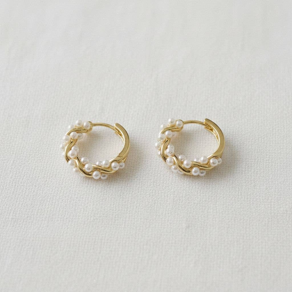 Garland Pearl Hoops