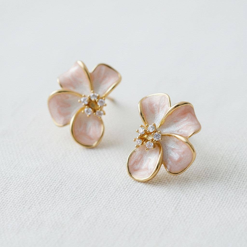 Rosé Petal Earrings