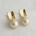 Contemporary Pearl Drop Earrings