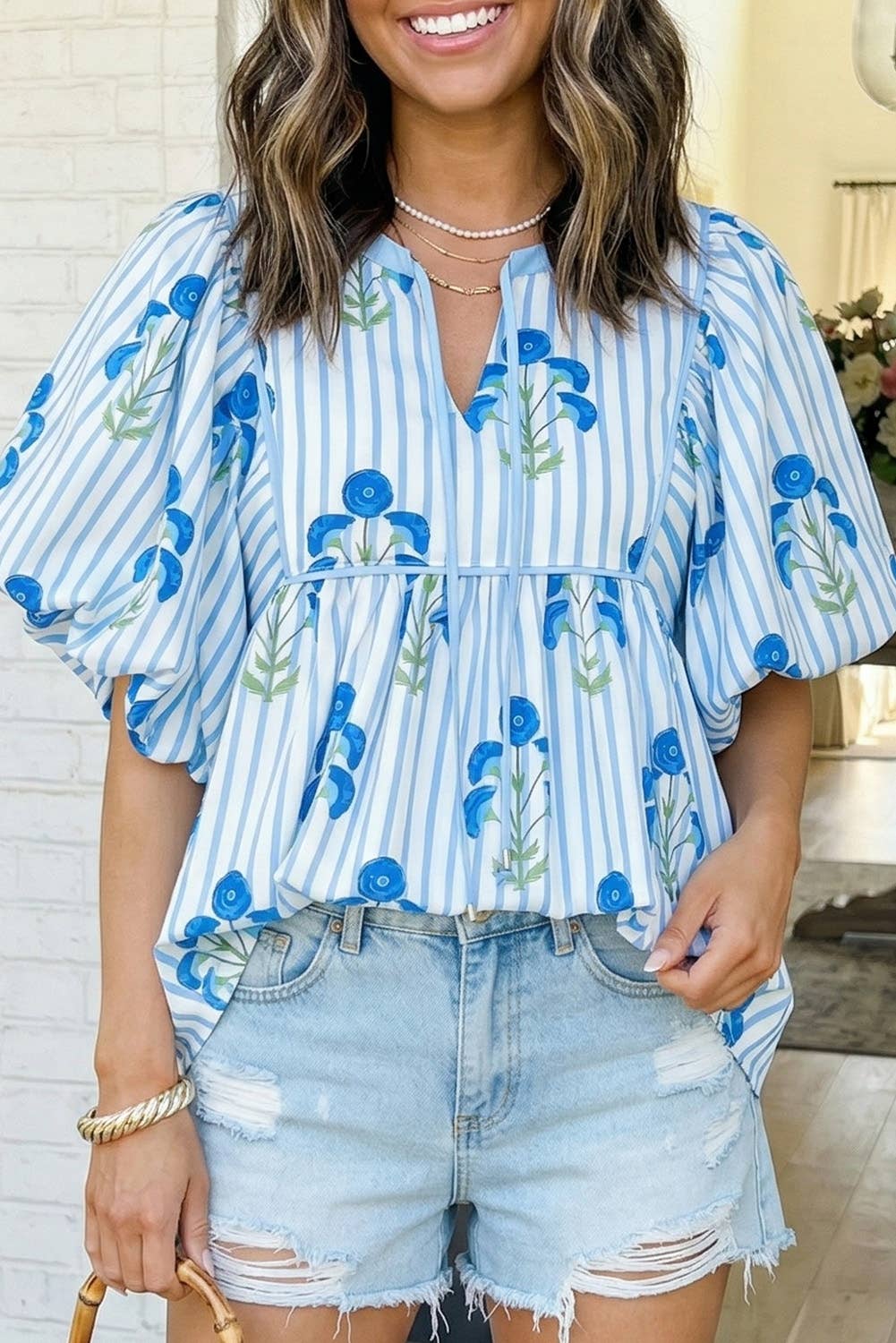 Bleu Blossom Top