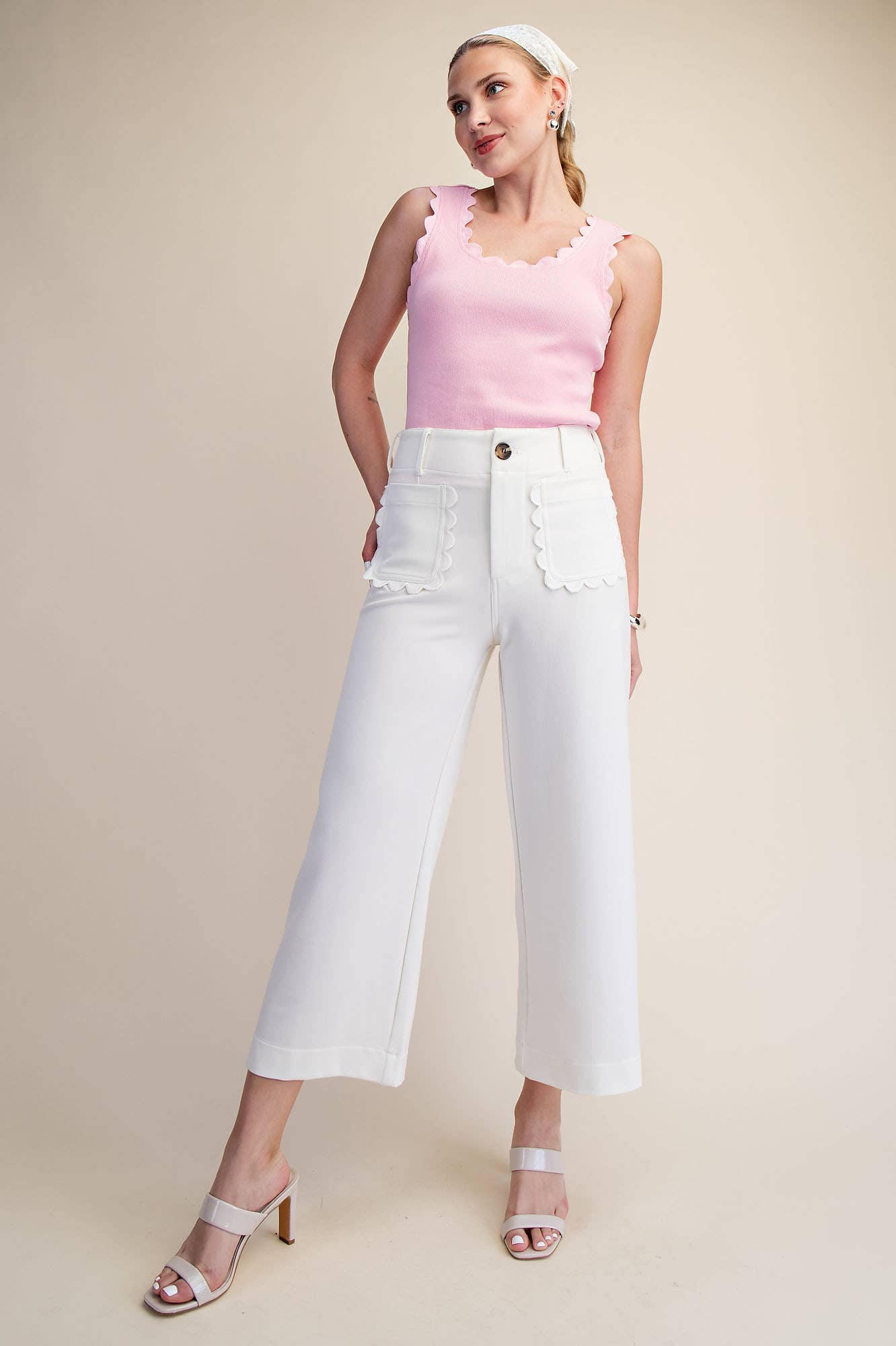 Pretty Pearl Scallop Pants