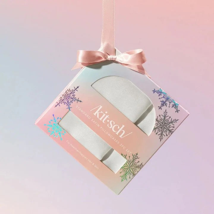 Kitsch Ivory Satin Pillowcases 2pc Set