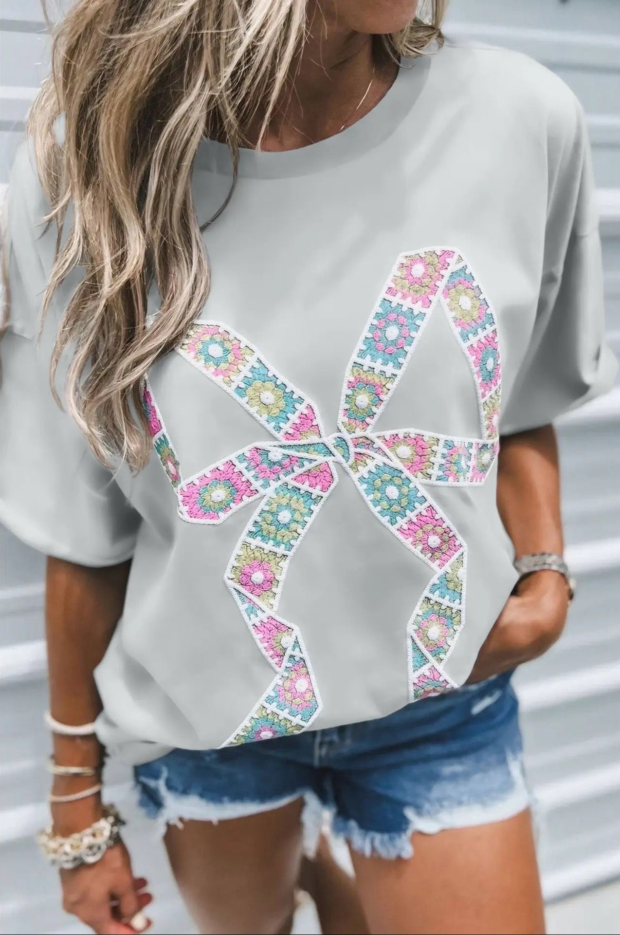 Sweet Stitches Bow Tee