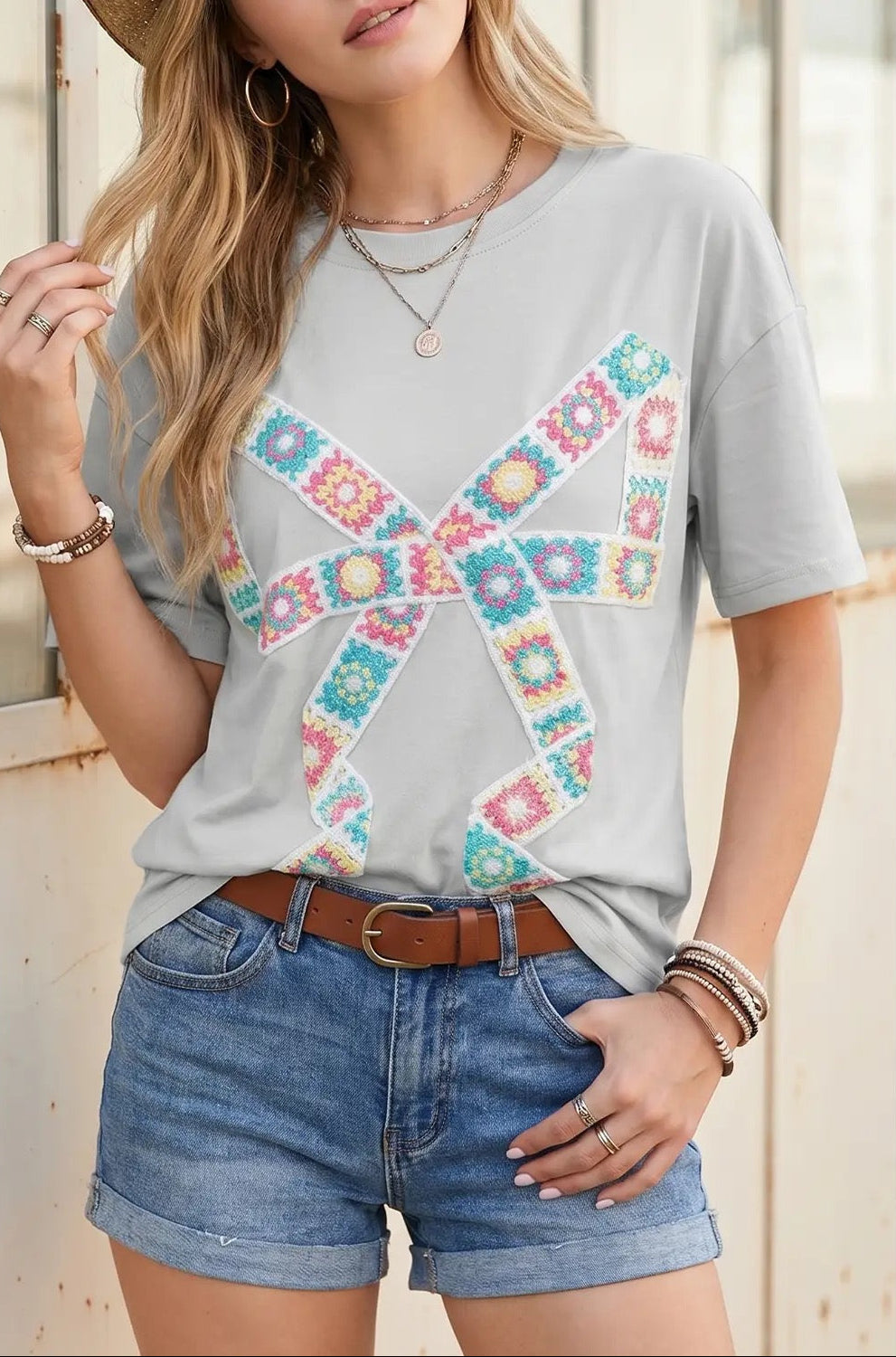 Sweet Stitches Bow Tee