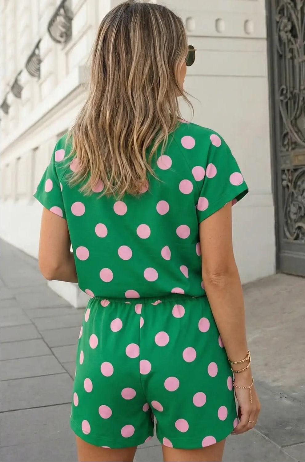 Pink Palm Polka Set
