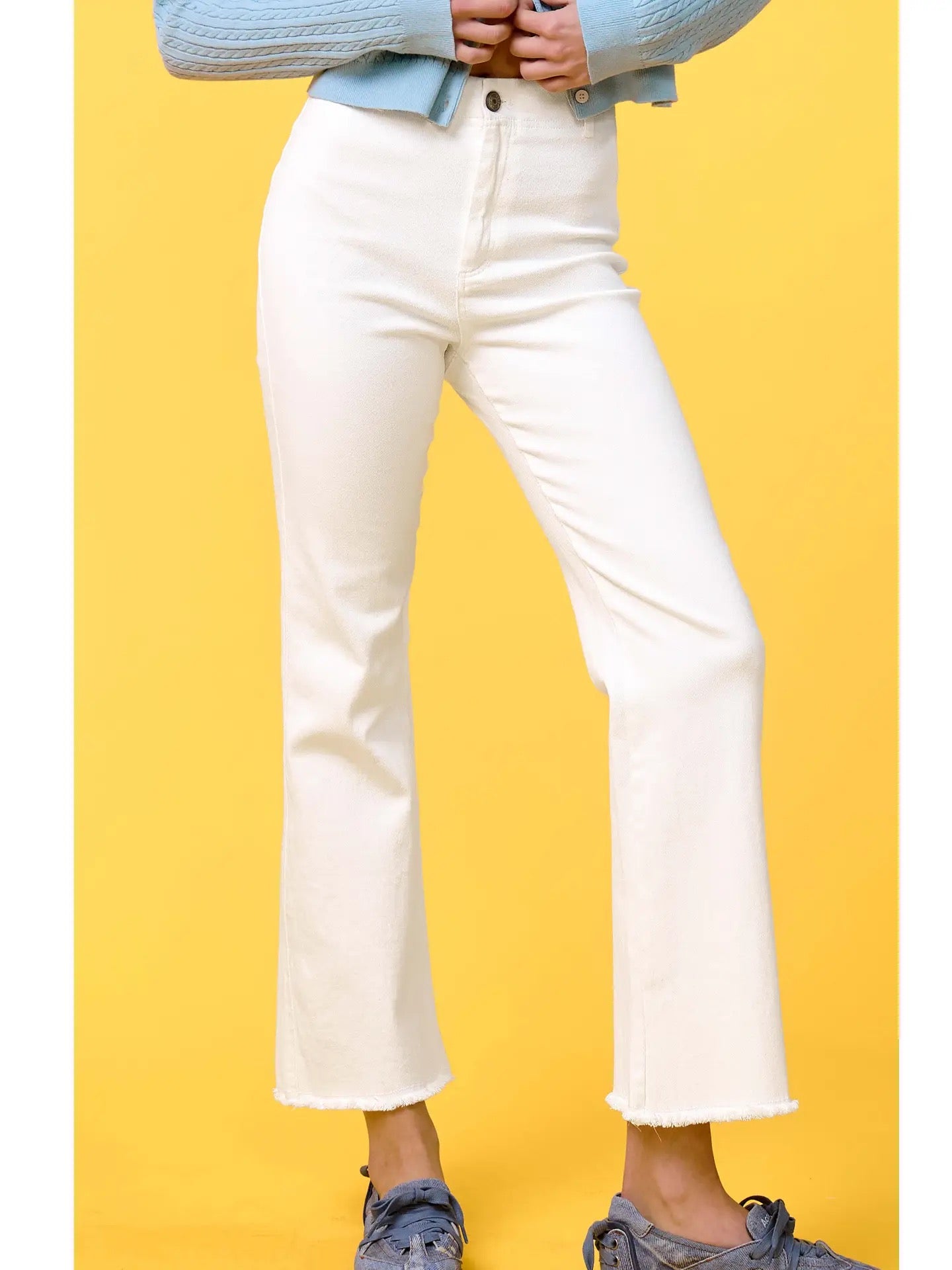 Soft Washed High Waisted Flare Pants