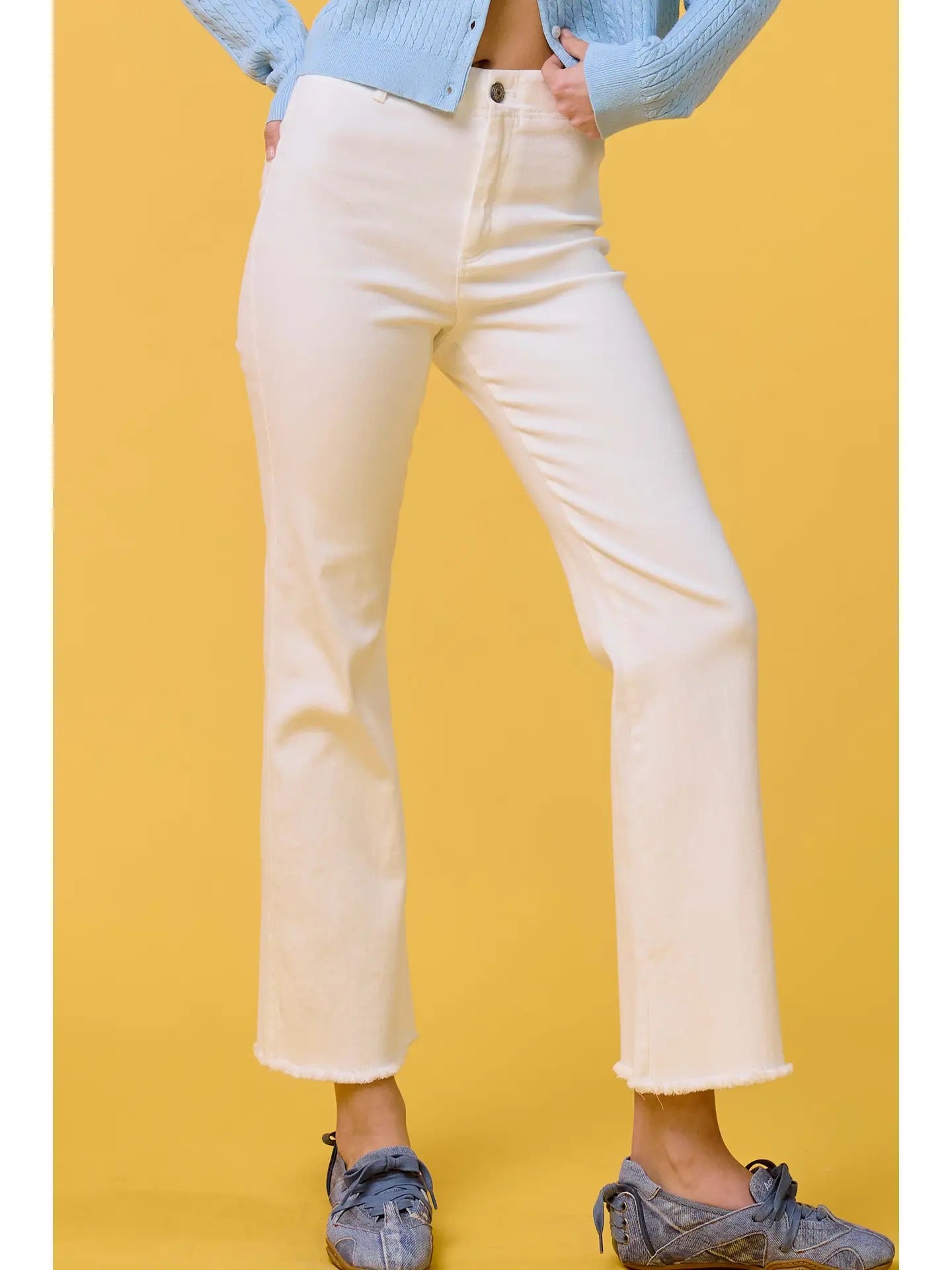 Soft Washed High Waisted Flare Pants