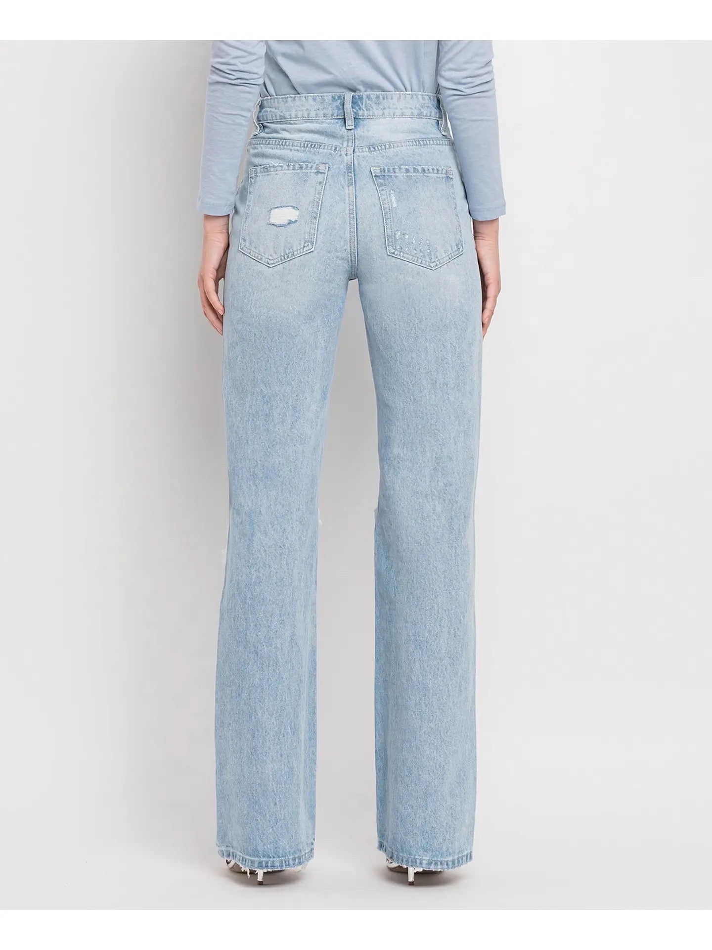 90's Vintage Super High Rise Flare Jeans