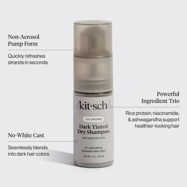 Kitsch Dark Tinted Volumizing Rice Protein Dry Shampoo