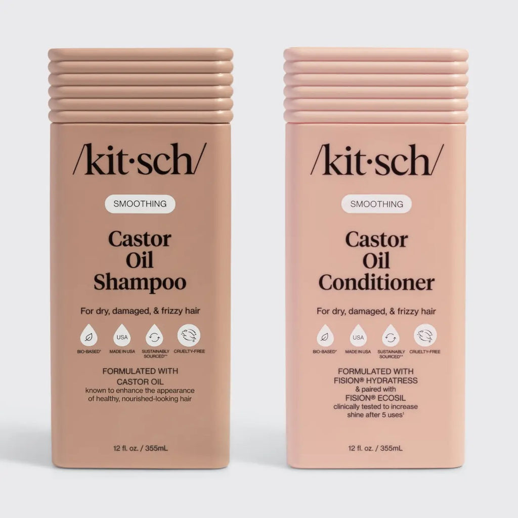 Kitsch Smoothing Castor Oil Shampoo & Conditioner Combo