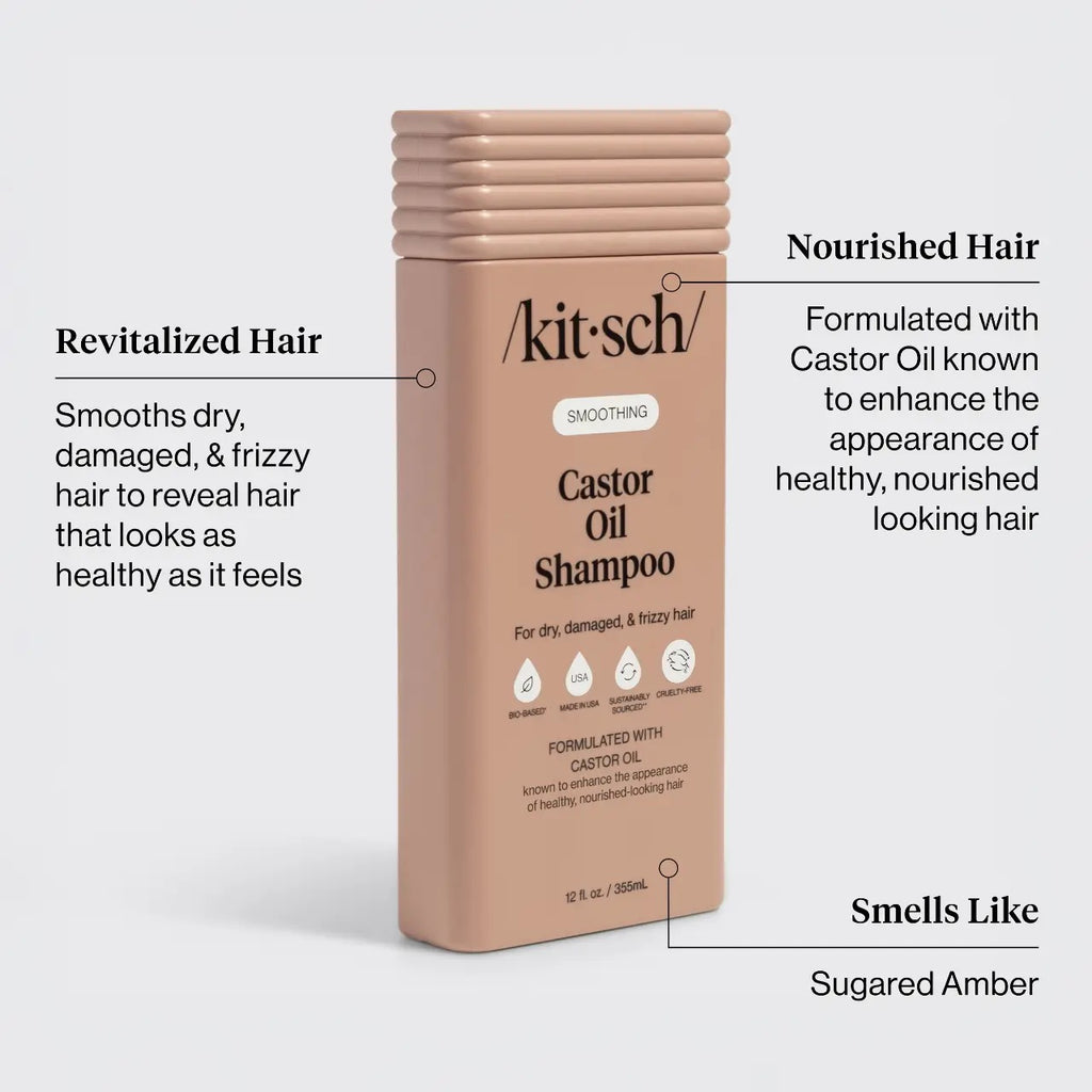 Kitsch Smoothing Castor Oil Shampoo & Conditioner Combo