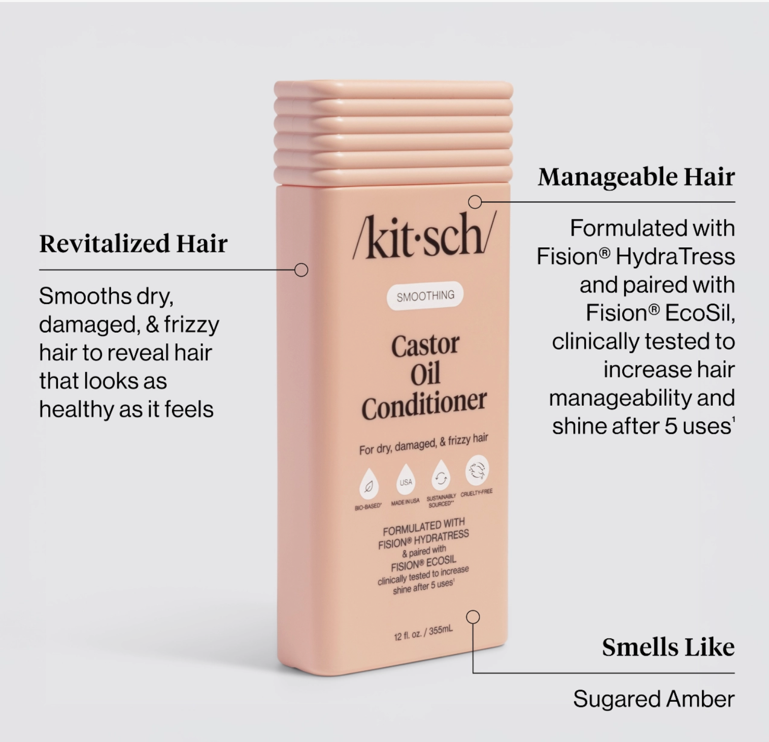 Kitsch Smoothing Castor Oil Shampoo & Conditioner Combo