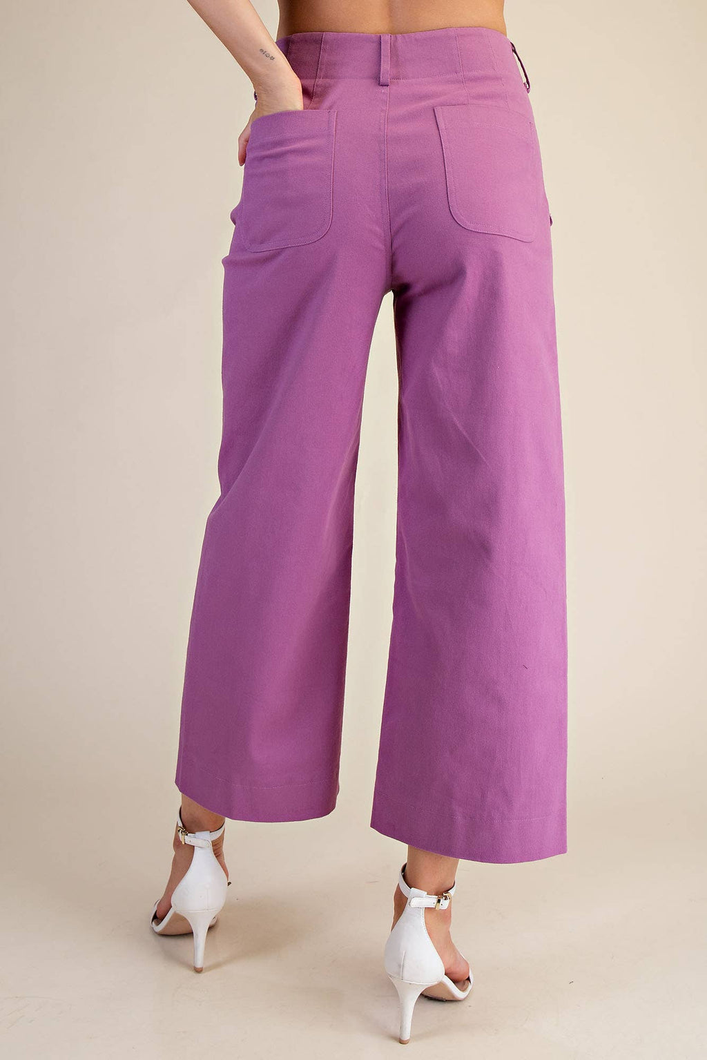 Pretty Plum Scallop Pants