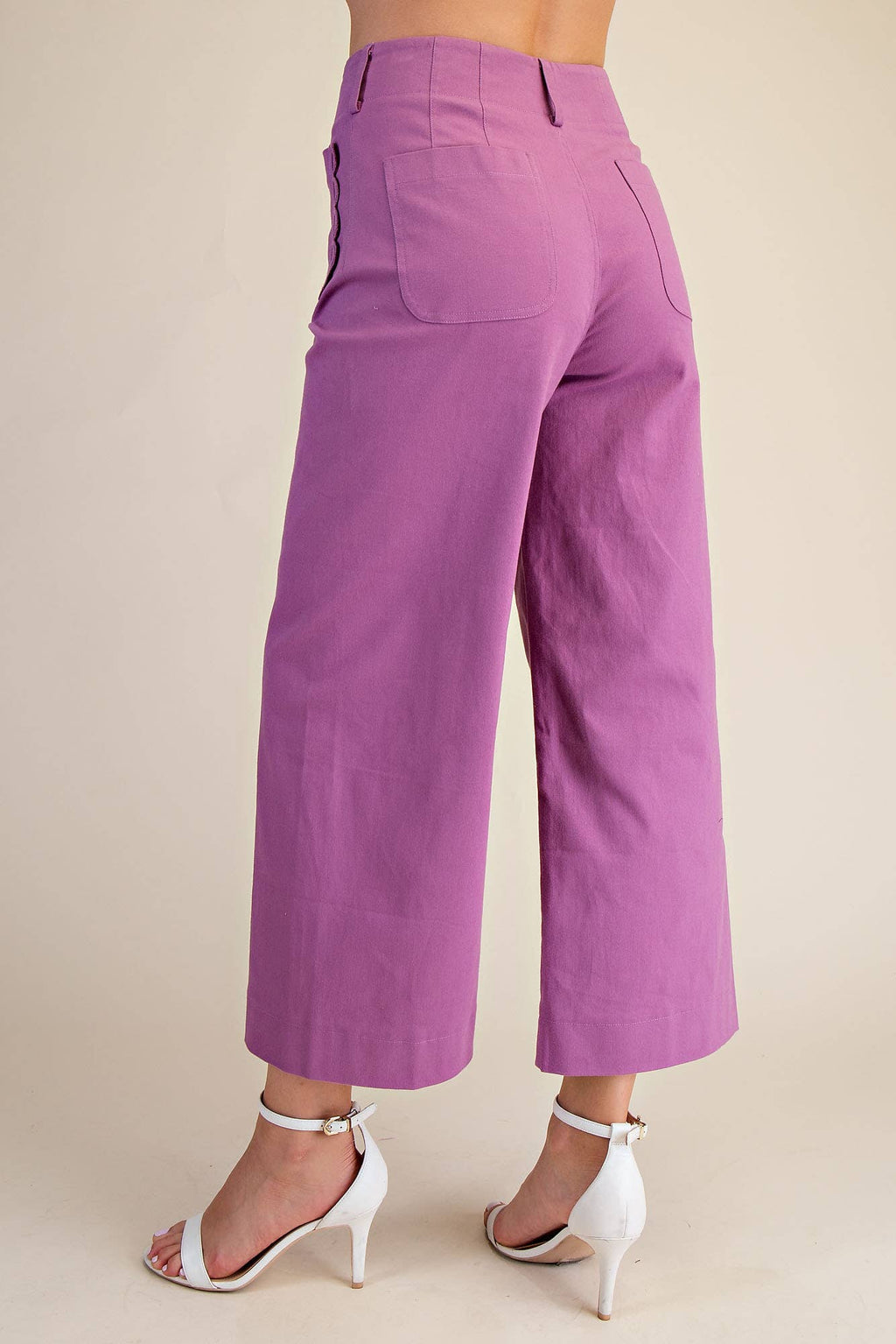 Pretty Plum Scallop Pants