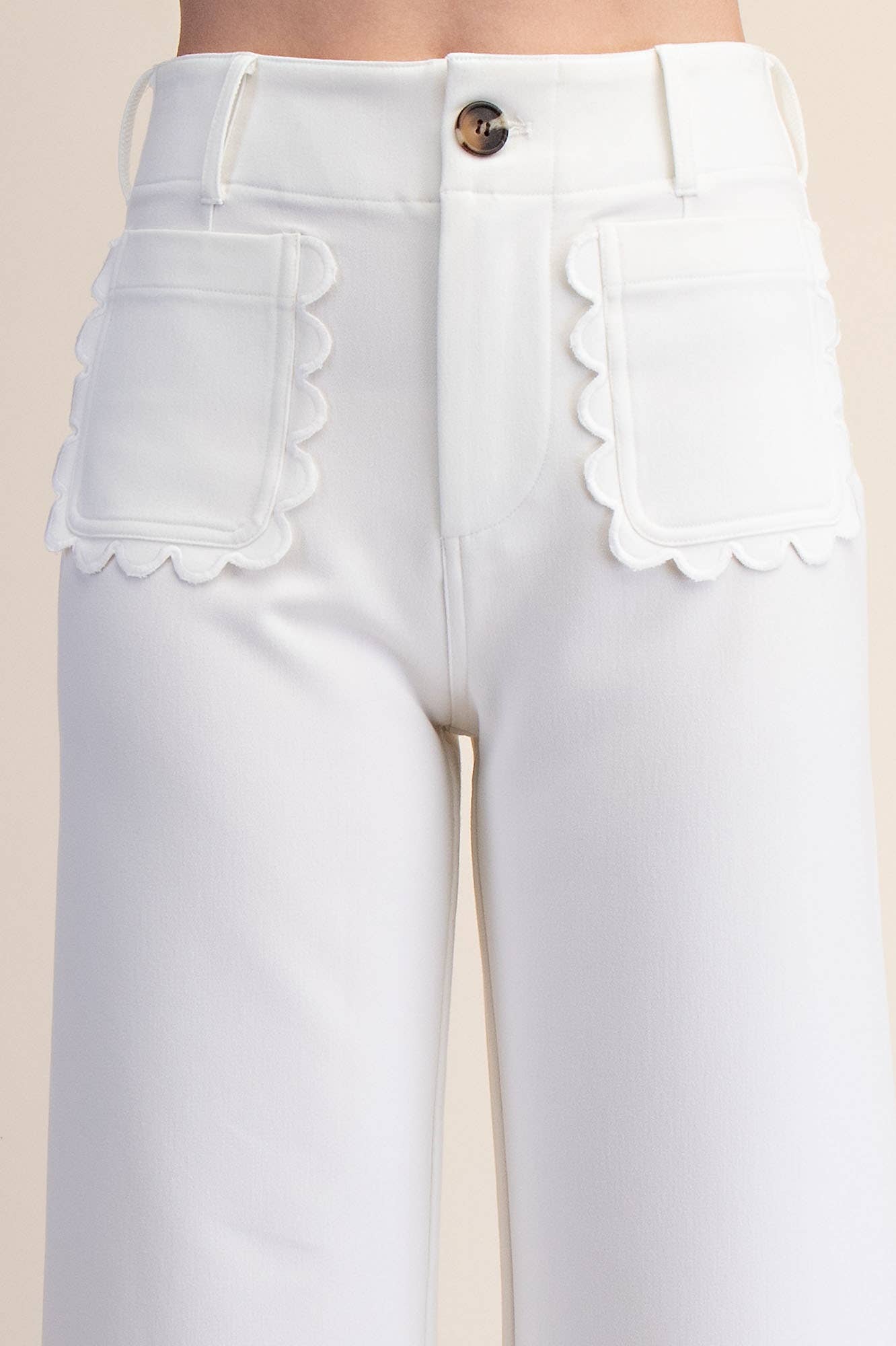 Pretty Pearl Scallop Pants