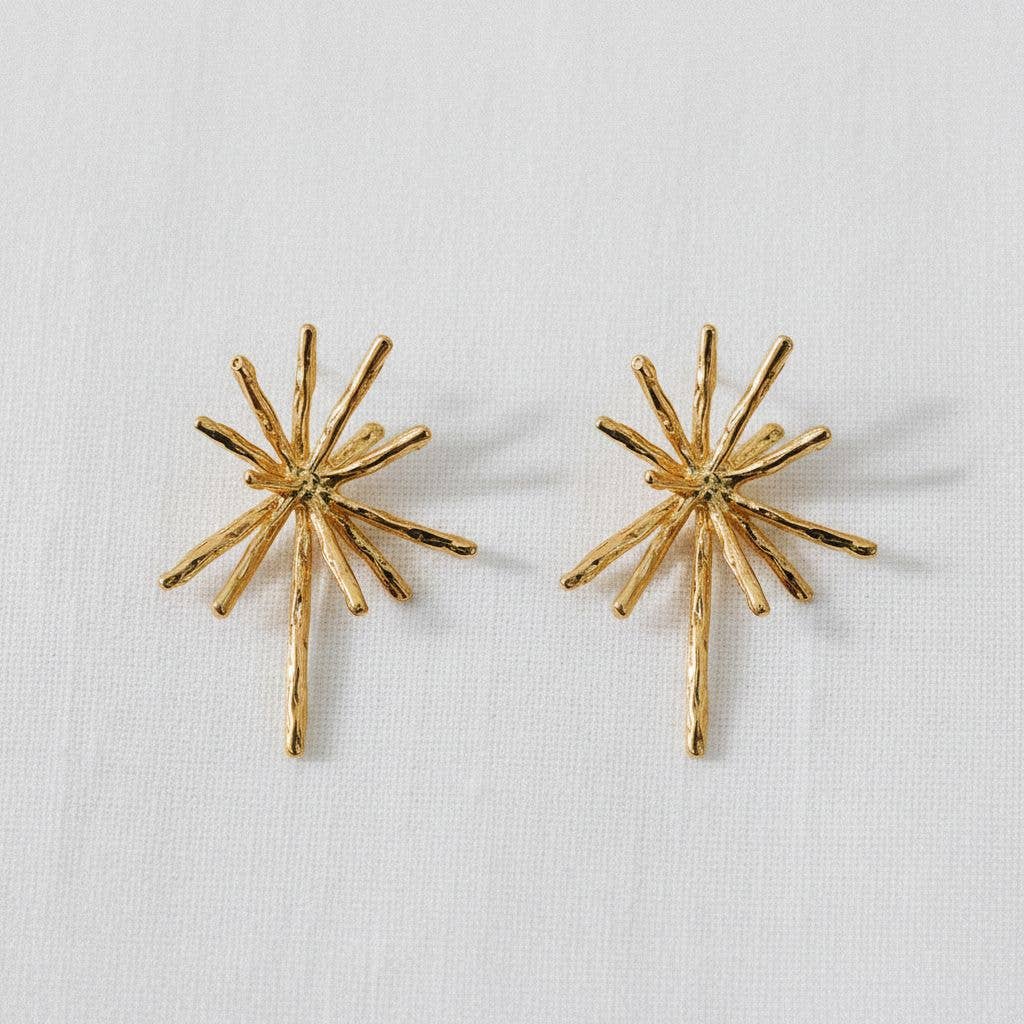 Golden Starburst Earrings