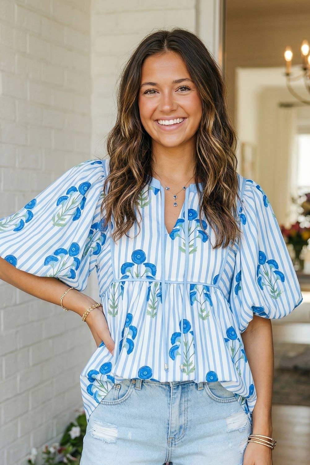Bleu Blossom Top