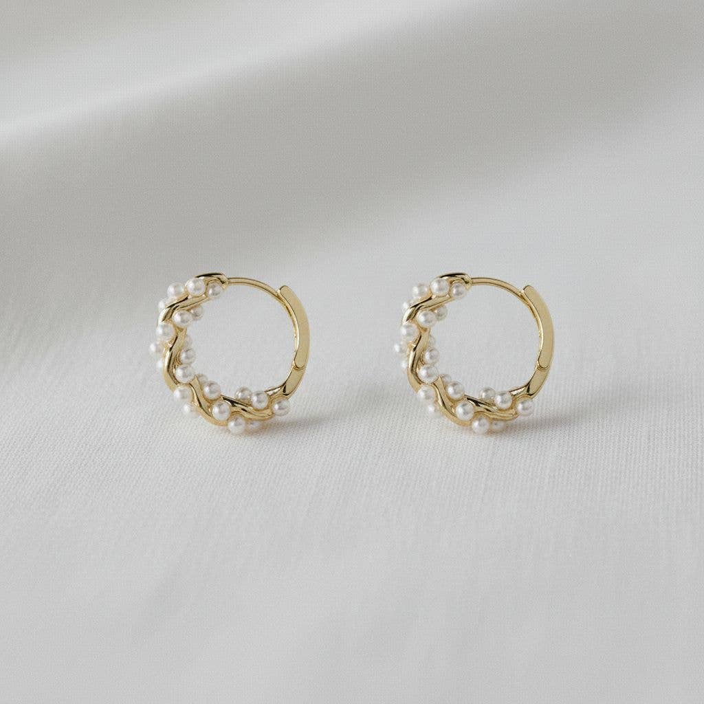 Garland Pearl Hoops
